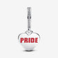 Pride Rainbow Heart Dangle Charm