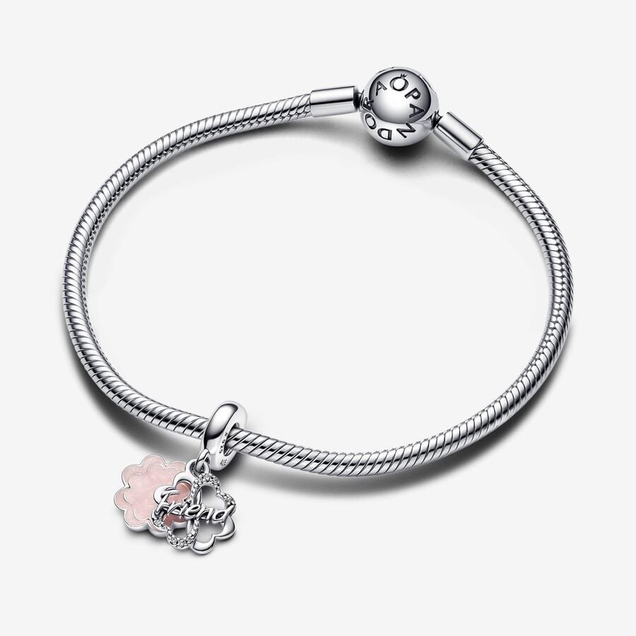 Four-leaf Clover Friendship Double Dangle Charm