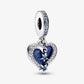 Celestial Shooting Star Heart Double Dangle Charm
