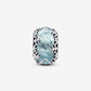 Winter Blue Snowflake Murano Charm