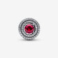 Red Sparkling Leveled Round Charm