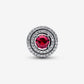 Red Sparkling Leveled Round Charm
