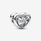 Radiant Heart & Floating Stone Charm
