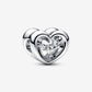 Radiant Heart & Floating Stone Charm