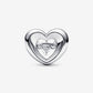 Radiant Heart & Floating Stone Charm