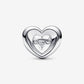 Radiant Heart & Floating Stone Charm