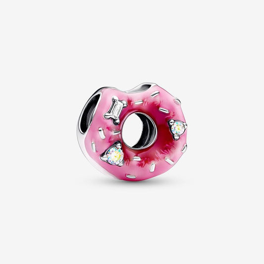 Sparkling Sprinkled Donut Charm