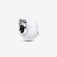 Glittery White Murano Glass Mom & Love Charm