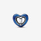 Blue Spinnable Heart Charm