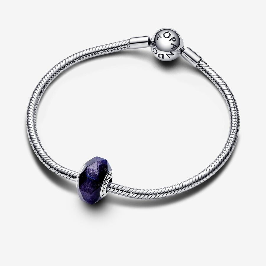 Faceted Blue Murano Glass Charm