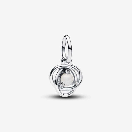 June Freshwater Cultured Pearl Eternity Circle Dangle Charm