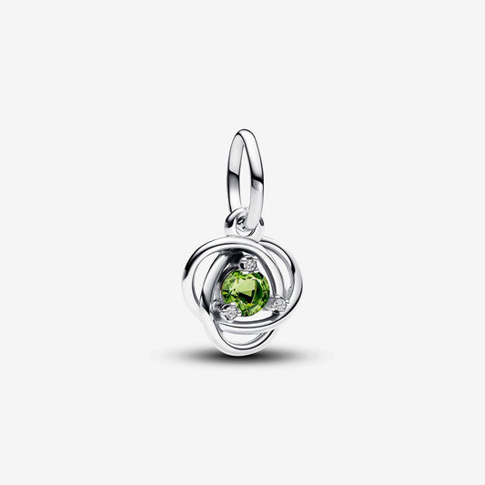 August Spring Green Eternity Circle Dangle Charm