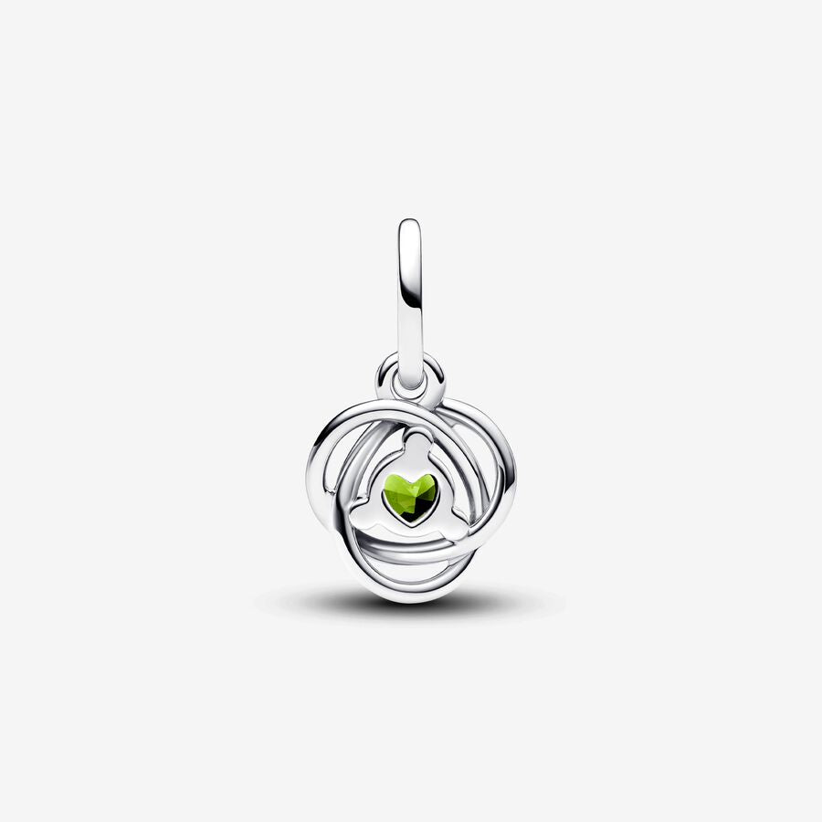 August Spring Green Eternity Circle Dangle Charm