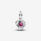 October Pink Eternity Circle Dangle Charm