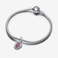 October Pink Eternity Circle Dangle Charm