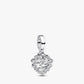 Pandora Sparkling Heart Double Dangle Charm