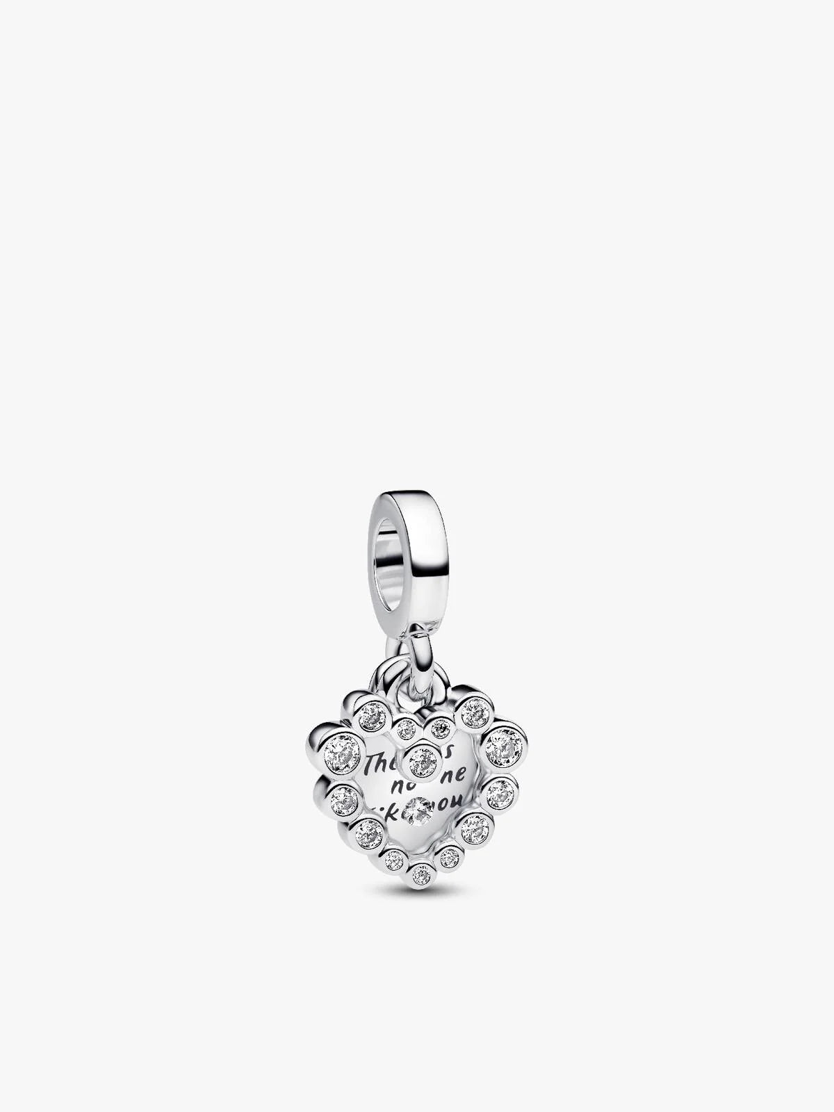 Pandora Sparkling Heart Double Dangle Charm