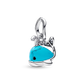 Pandora Turquoise-colored Whale Dangle Charm