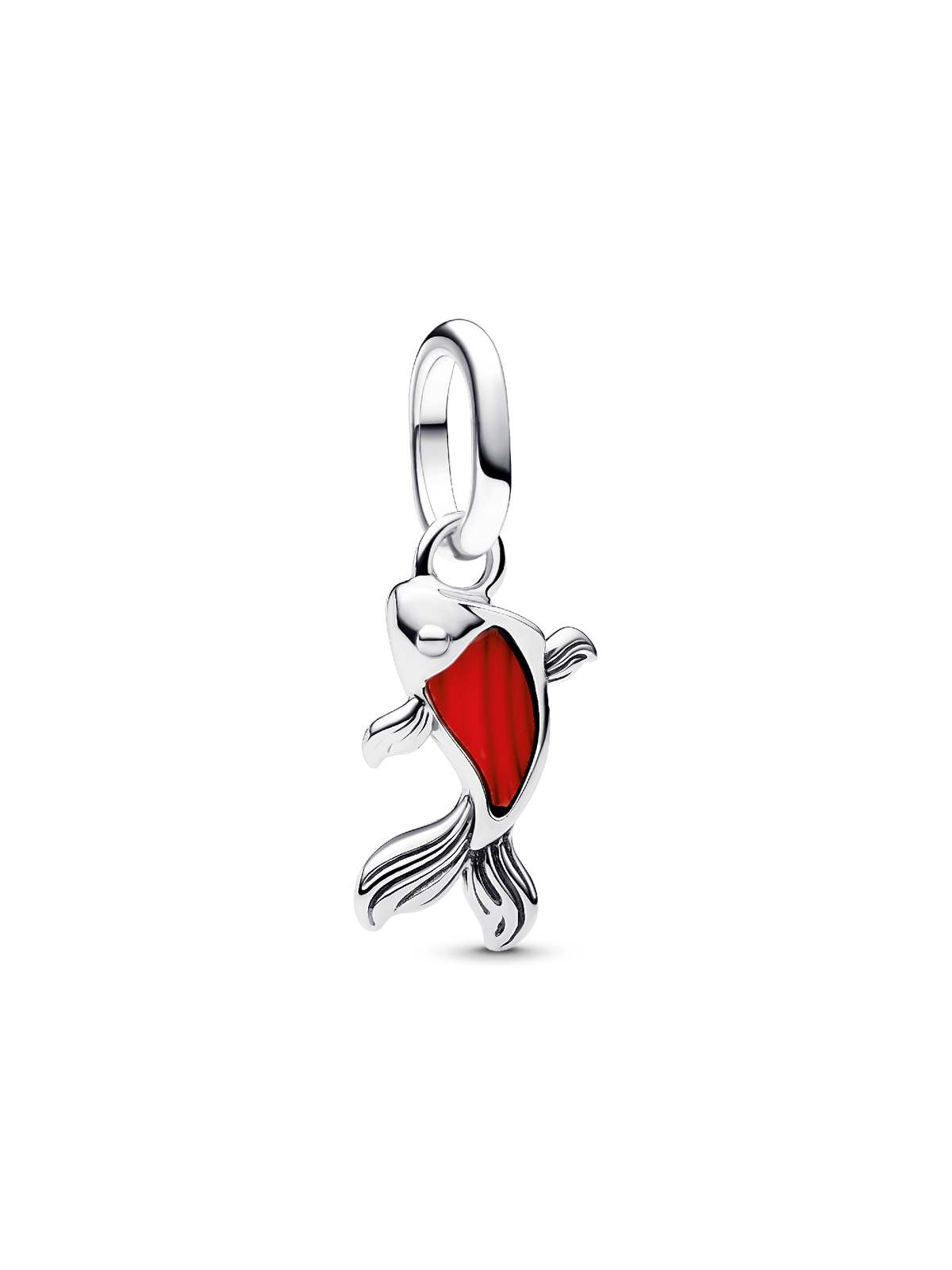 Pandora FINAL SALE - Red Murano Glass Koi Fish Mini Dangle Charm