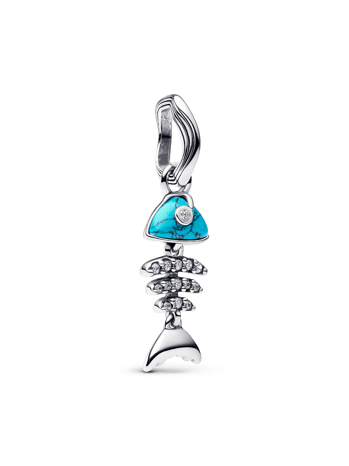 Pandora Turquoise-colored Fishbone Dangle Charm
