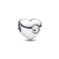 Pandora Engravable Clear Stone Heart Charm