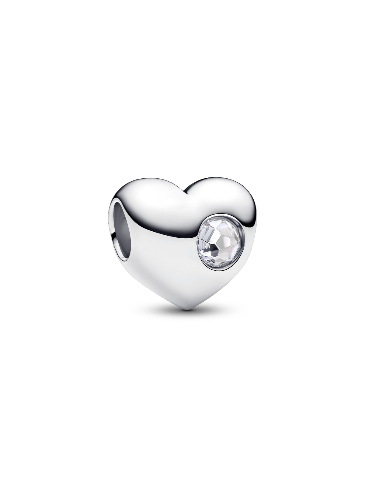 Pandora Engravable Clear Stone Heart Charm