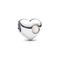 Pandora June Engravable White Stone Heart Charm