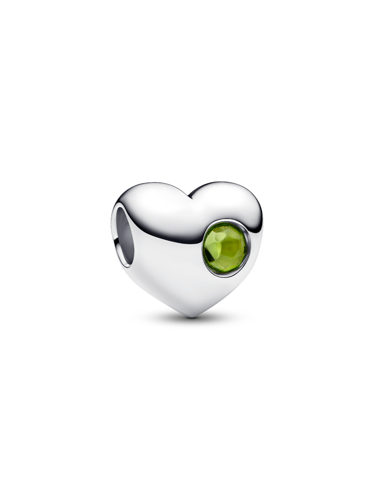 Pandora Engravable Spring Green Stone Heart Charm