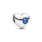Pandora September Engravable Blue Stone Heart Charm
