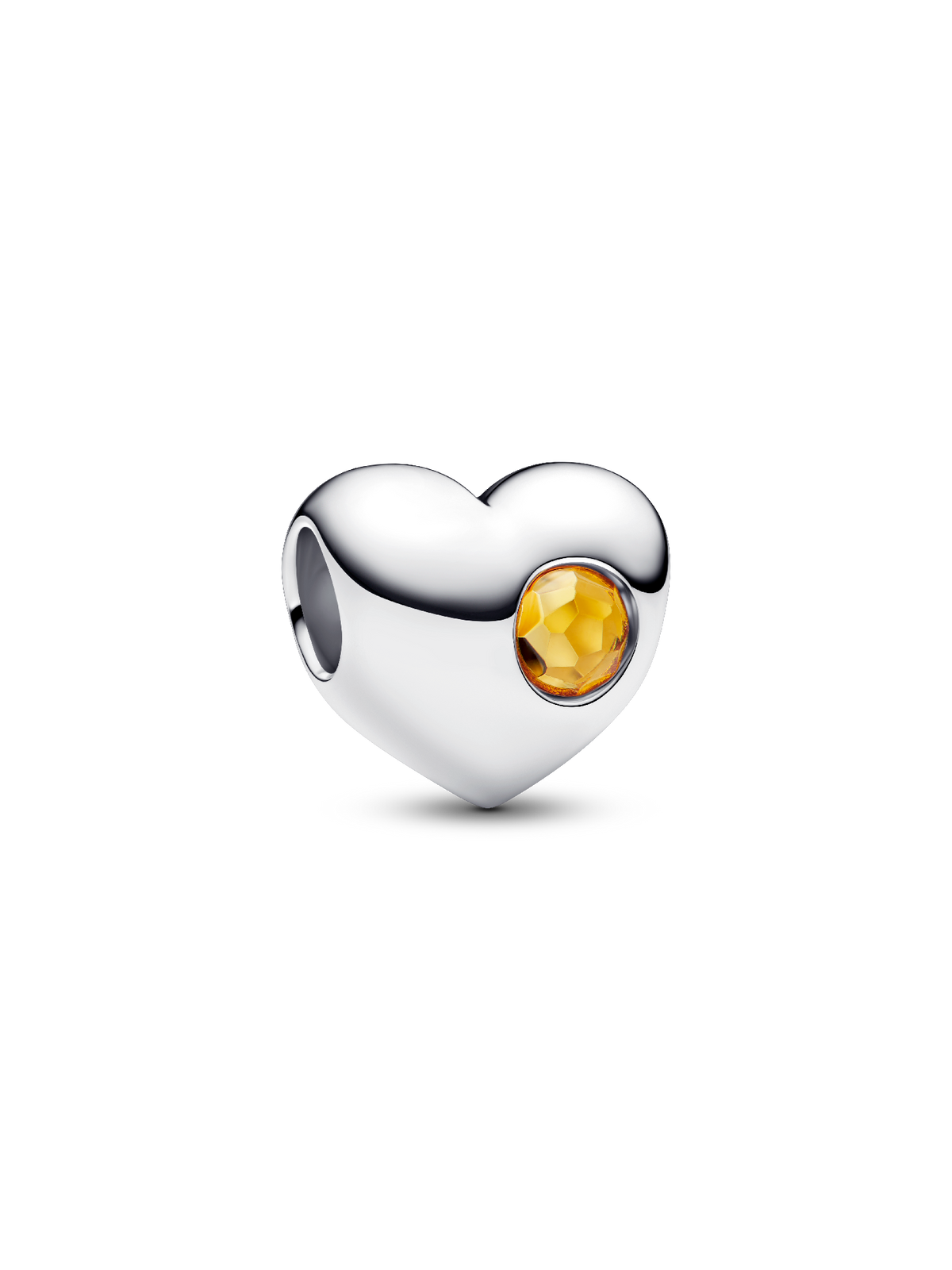 Pandora November Engravable Honey Stone Heart Charm