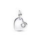 Pandora April Engravable Heart Clear Stone Dangle Charm