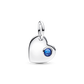 Pandora September Engravable Heart Blue Stone Dangle Charm