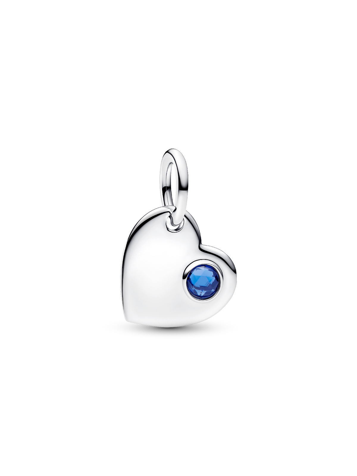 Pandora September Engravable Heart Blue Stone Dangle Charm
