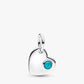 Pandora December Engravable Heart Turquoise Blue Stone Dangle Charm