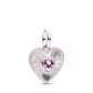 Pandora Radiating Pink Heart Medallion Charm