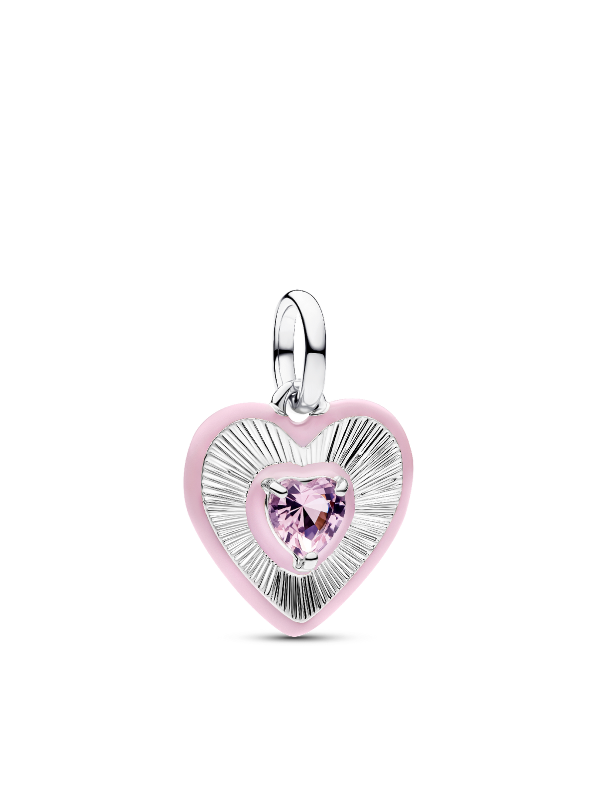 Pandora Radiating Pink Heart Medallion Charm