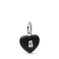 Pandora FINAL SALE - Matte Black Ceramic Heart Padlock Dangle Charm