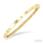 3/8 Ctw Flush Bezel Set Diamond Fashion Bangle in 14K Yellow Gold