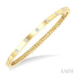 3/8 Ctw Flush Bezel Set Diamond Fashion Bangle in 14K Yellow Gold