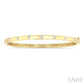 3/8 Ctw Flush Bezel Set Diamond Fashion Bangle in 14K Yellow Gold