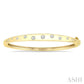 1/2 Ctw Round Cut Diamond Mosaic Fashion Bangle in 10K Yellow Gold