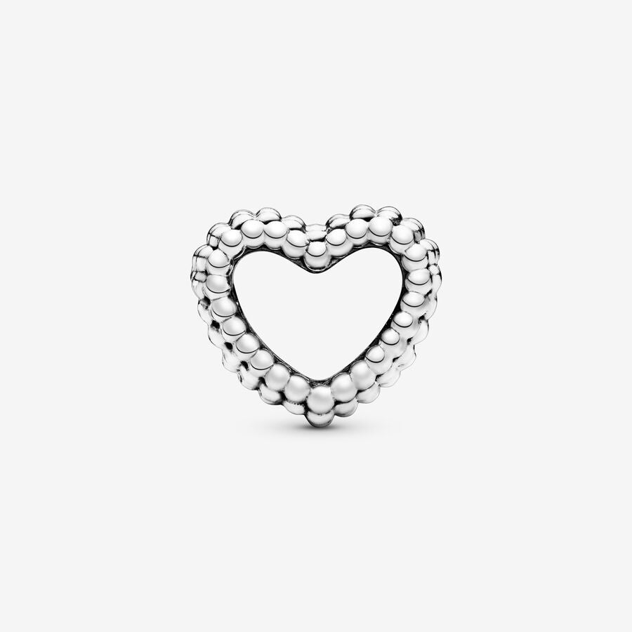 Beaded Open Heart Charm Monica Jewelers