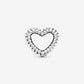 Beaded Open Heart Charm