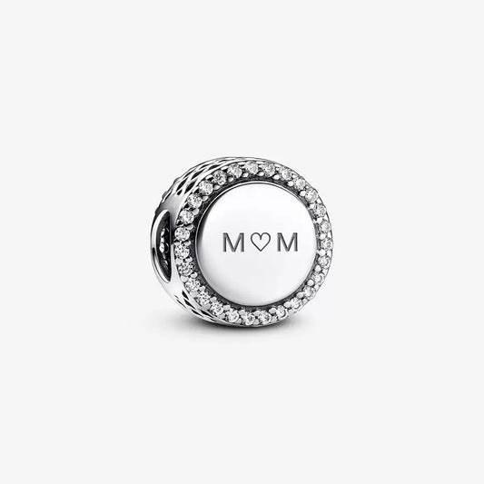 Engravable Sparkling Button Charm
