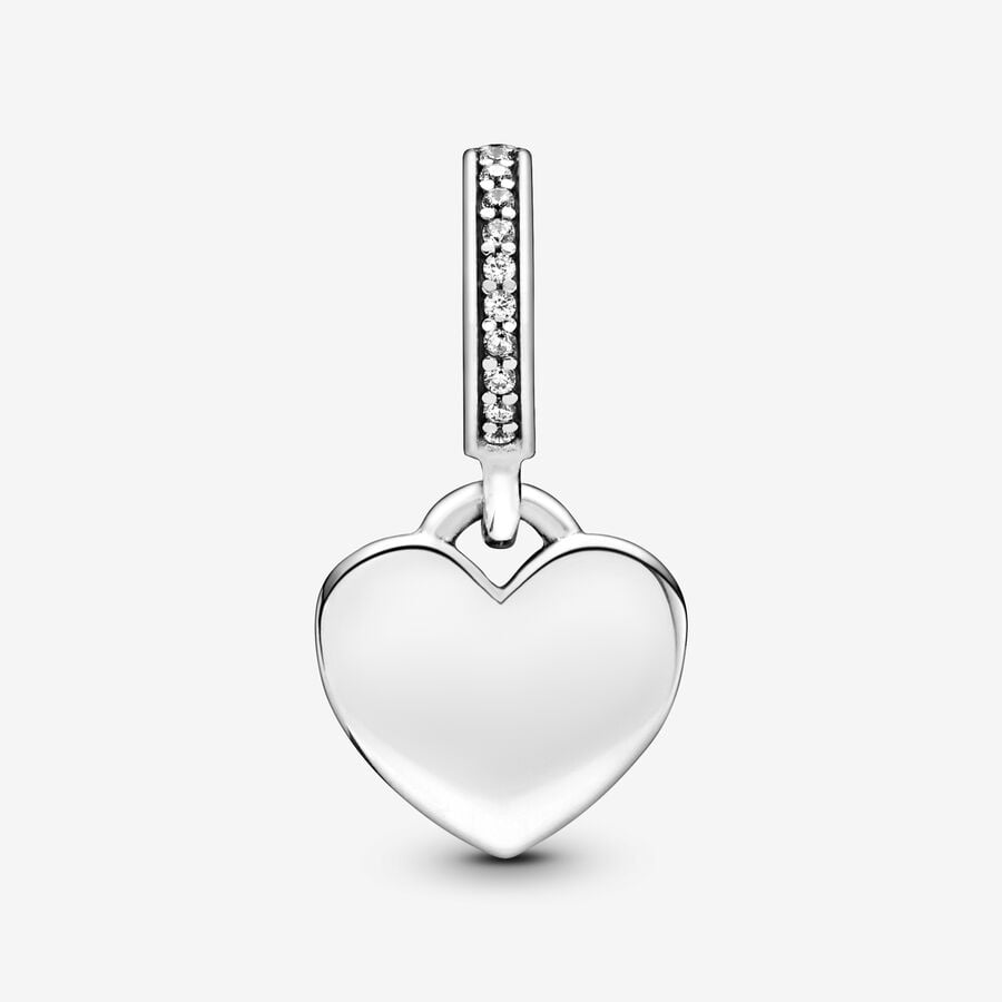 Engravable Heart Tag Dangle Charm