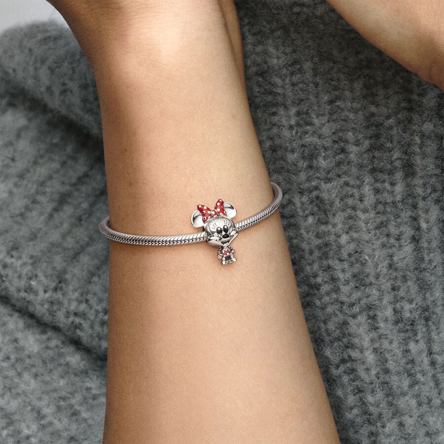 Disney Minnie Mouse Dotted Dress & Bow Charm  Monica Jewelers