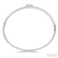 1 Ctw Emerald Shape Fusion Baguette and Round Cut Diamond Stackable Bangle in 14K White Gold
