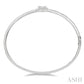 1 Ctw Emerald Shape Fusion Baguette and Round Cut Diamond Stackable Bangle in 14K White Gold