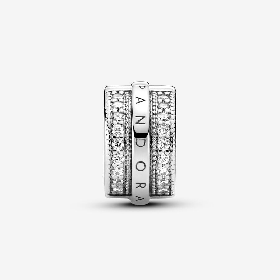 Pandora Sparkling Pavé Lines & Logo Clip Charm offers