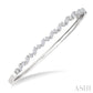 1 1/3 Ctw Marquise and Round Cut Diamond Stackable Bangle in 14K White Gold